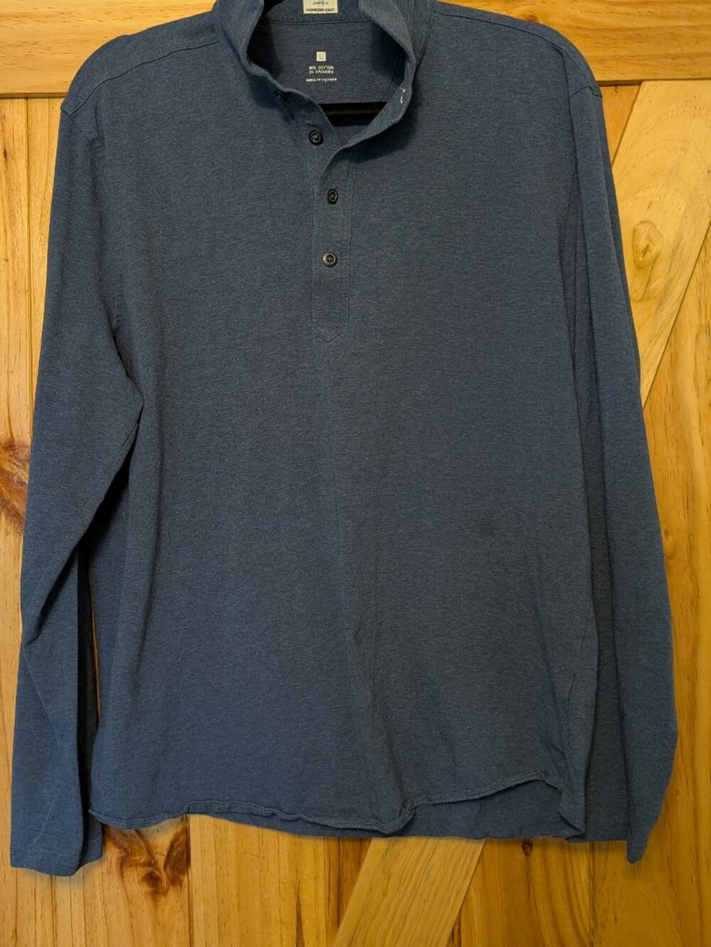 johnnie-O Hangin' Out Blue Long Sleeve Shirt Size L